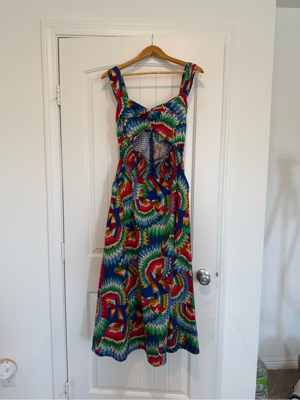 FARM Rio Multicolor Midi Dress in Blue, Green, Red, Yellow